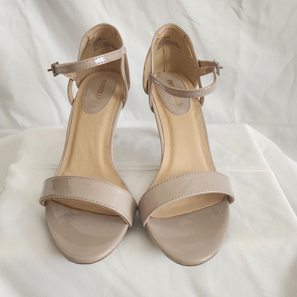 Chic Nude Heels with Ankle Strap